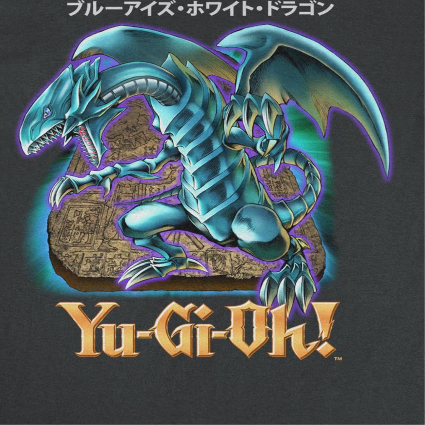 Yu-Gi-Oh Blue Eyes Dragon Mens T Shirt Black