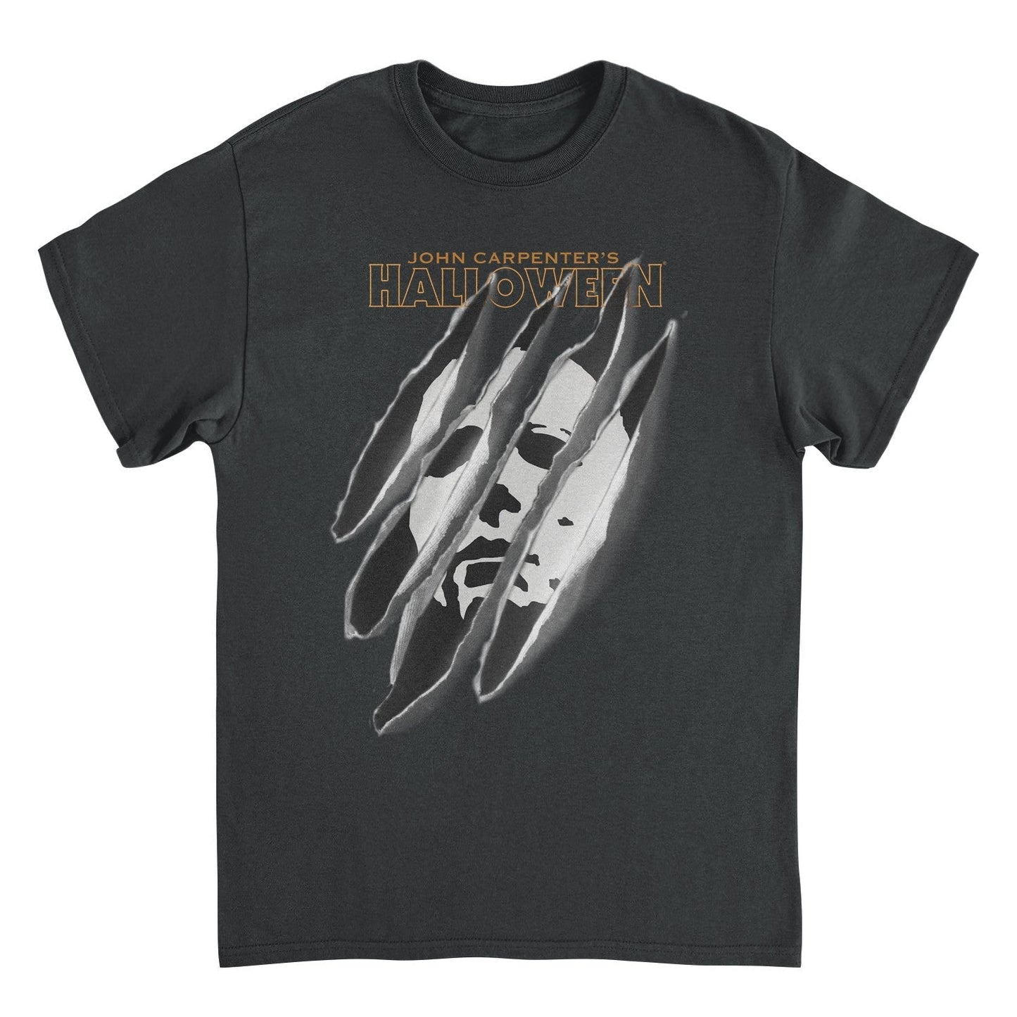 Halloween Torn Halloween Mask Black Mens T Shirt