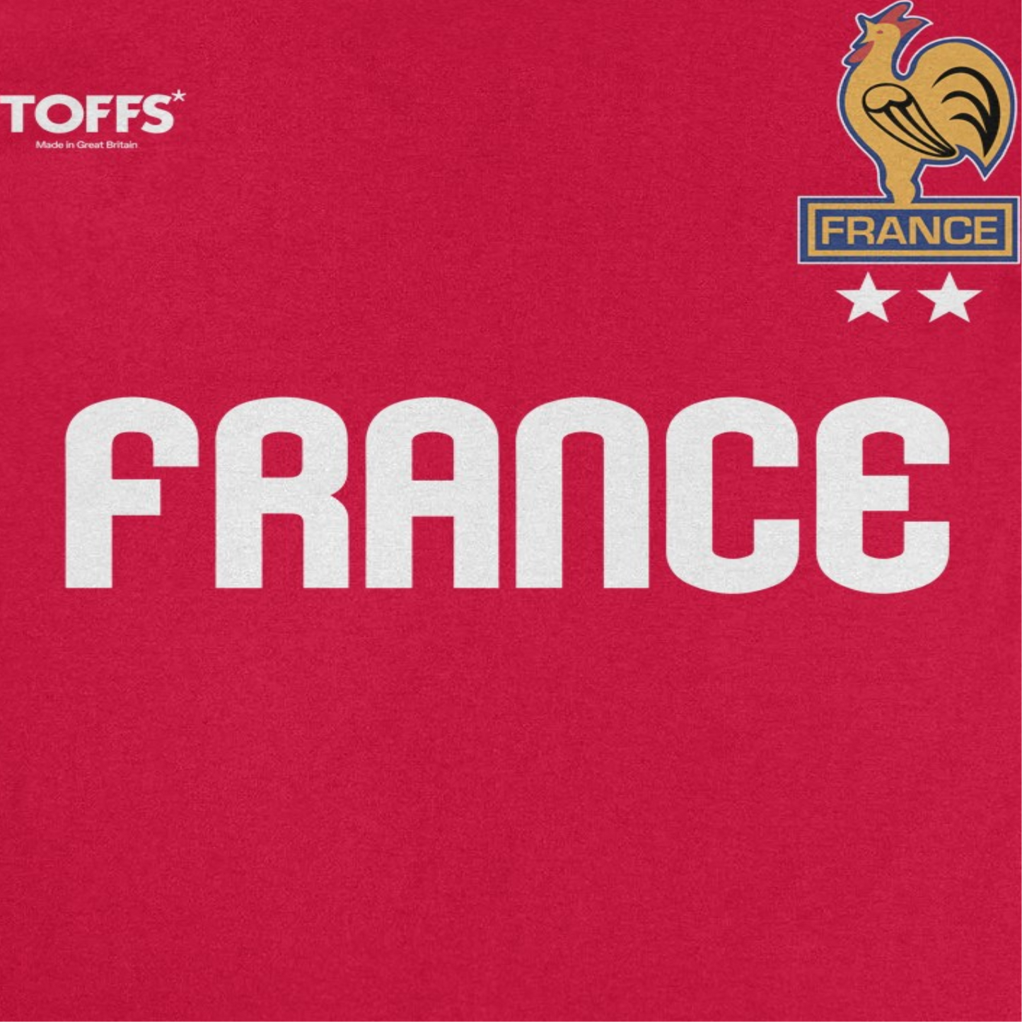 Toffs Retro Soccer Futbol France Mens T Shirt Red