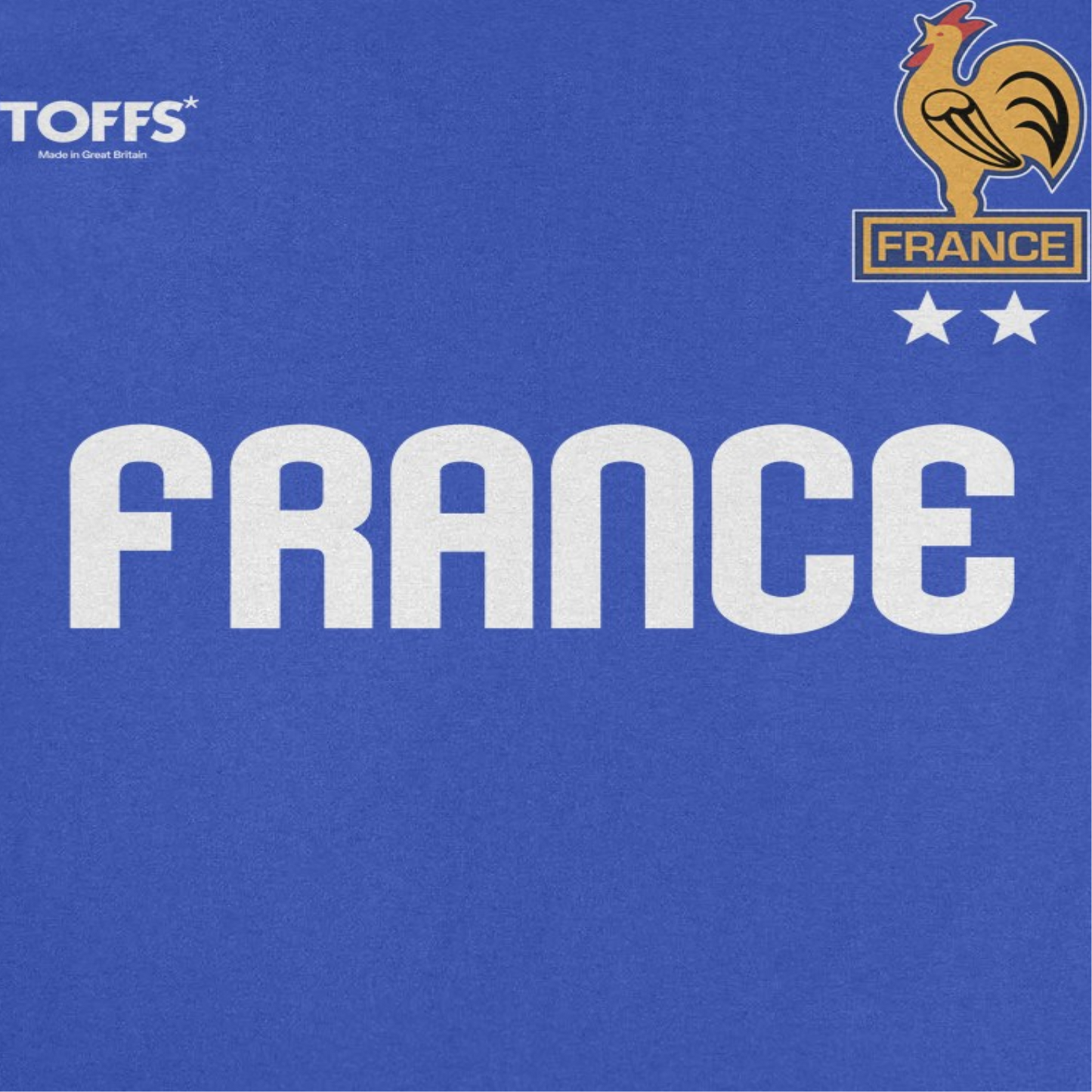 Toffs Retro Soccer Futbol France Mens T Shirt Royal Blue