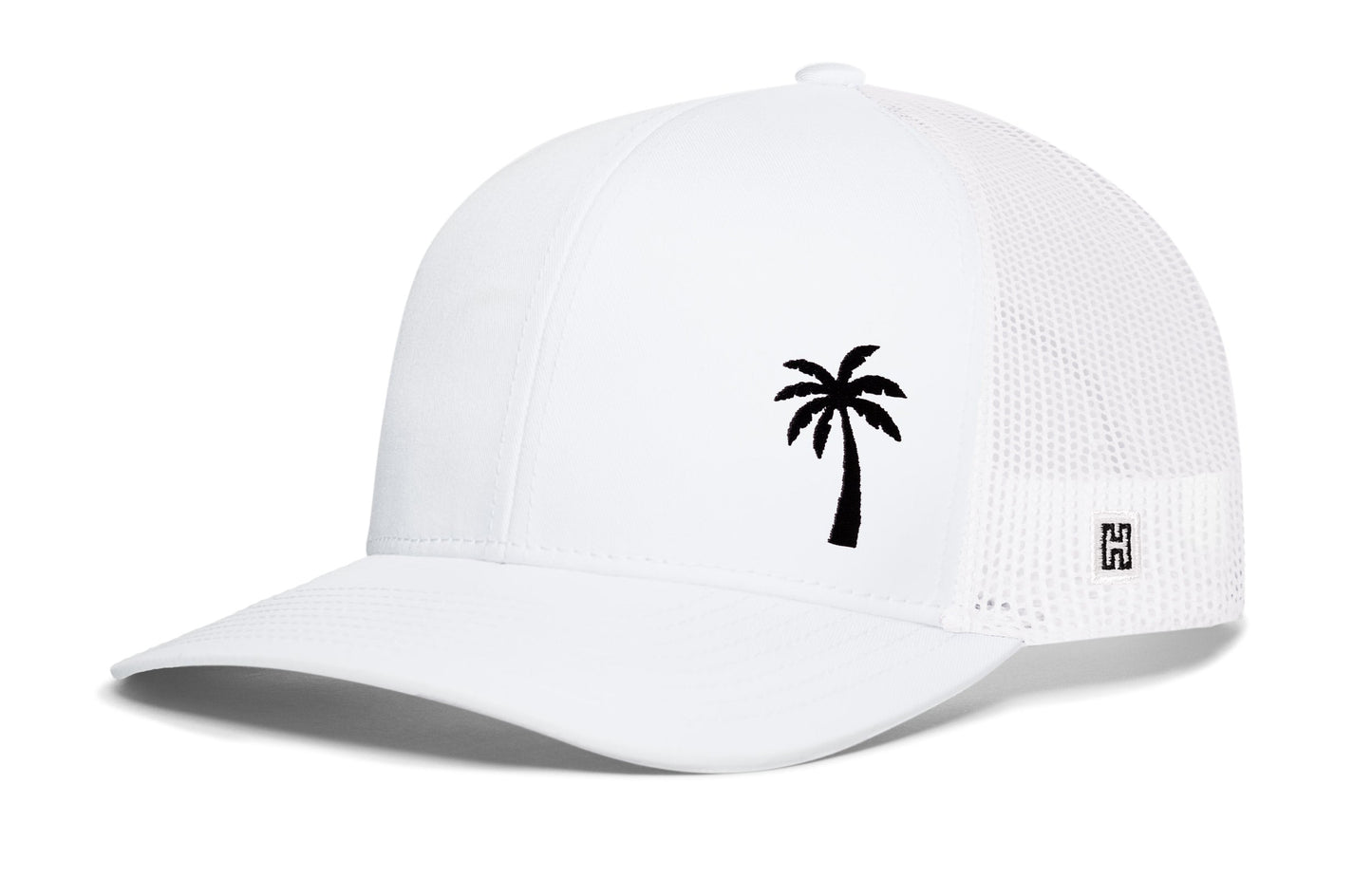 Palm Tree Trucker Haka Hat Black Island Snapback