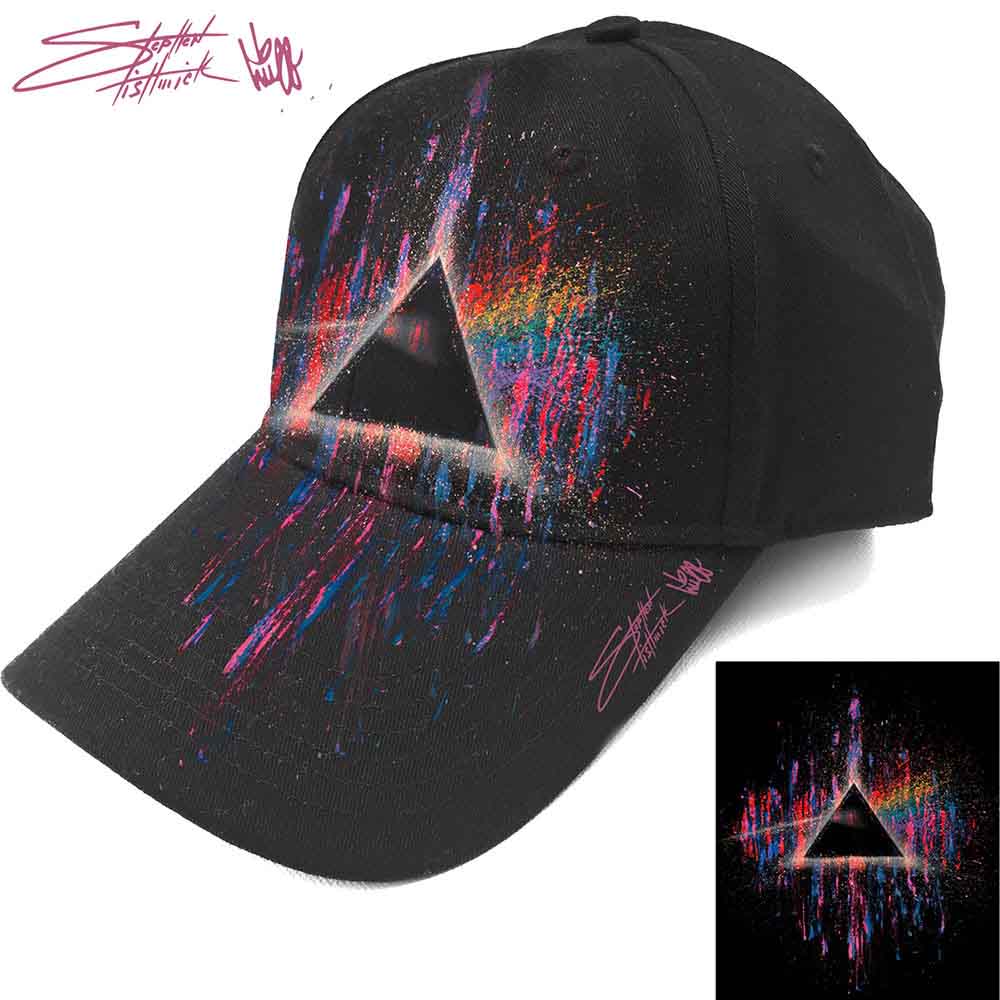 Pink Floyd Dark Side of the Moon Pink Splatter Hat Black