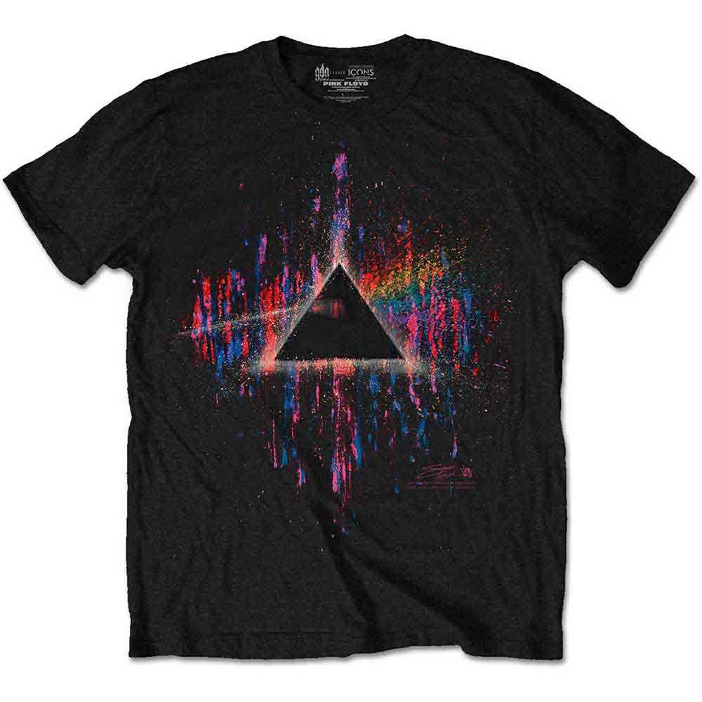 Pink Floyd Dark Side of the Moon Pink Splatter Mens T Shirt