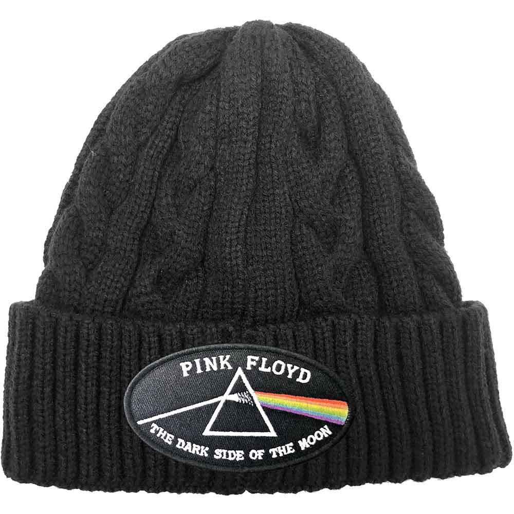 Pink Floyd The Dark Side of the Moon Black Border Beanie Hat Black