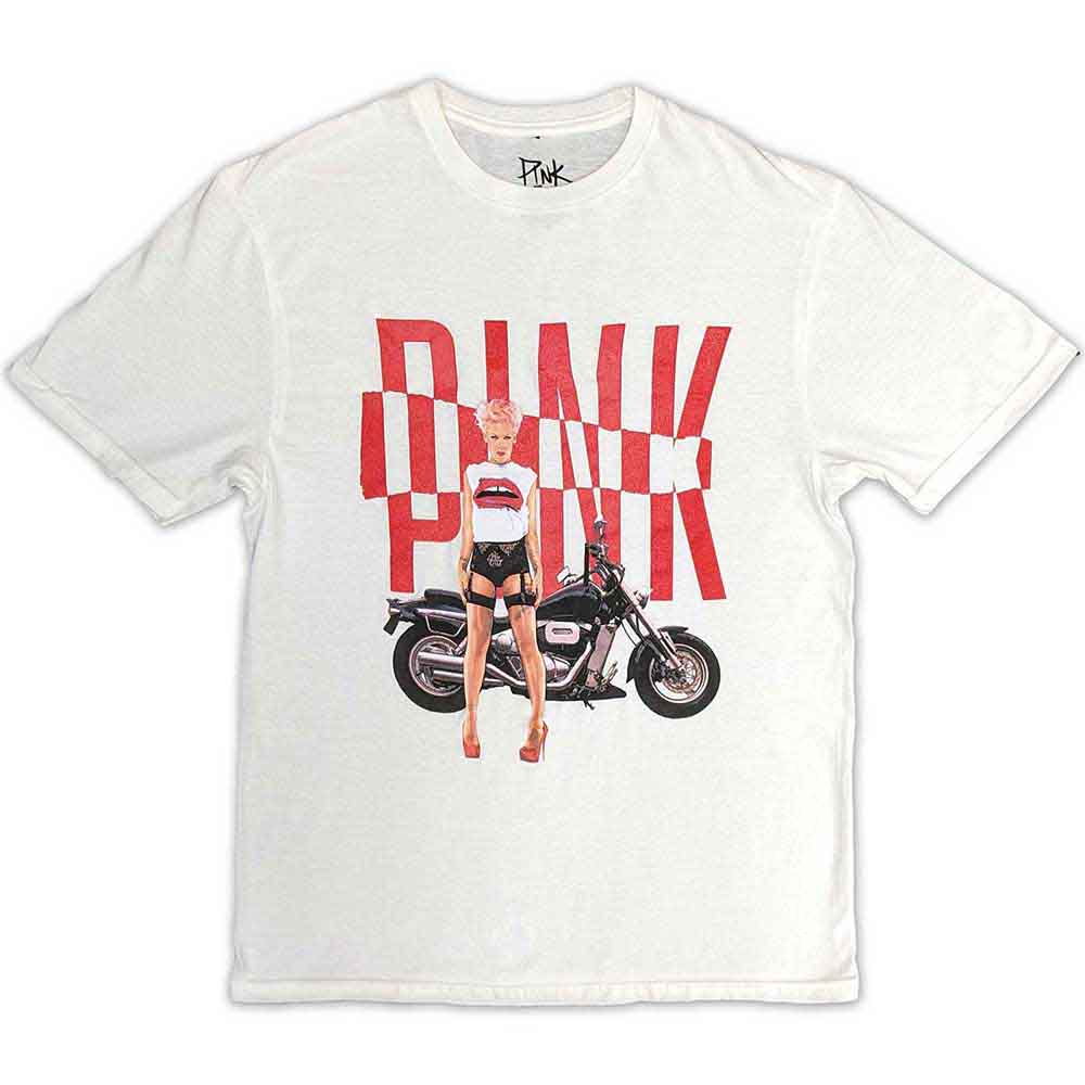 Pink Motorbike Mens T Shirt