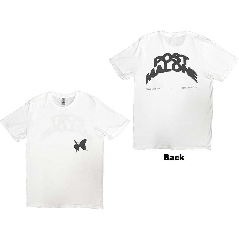 Post Malone Curved Logo 2023 Tour Mens T Shirt