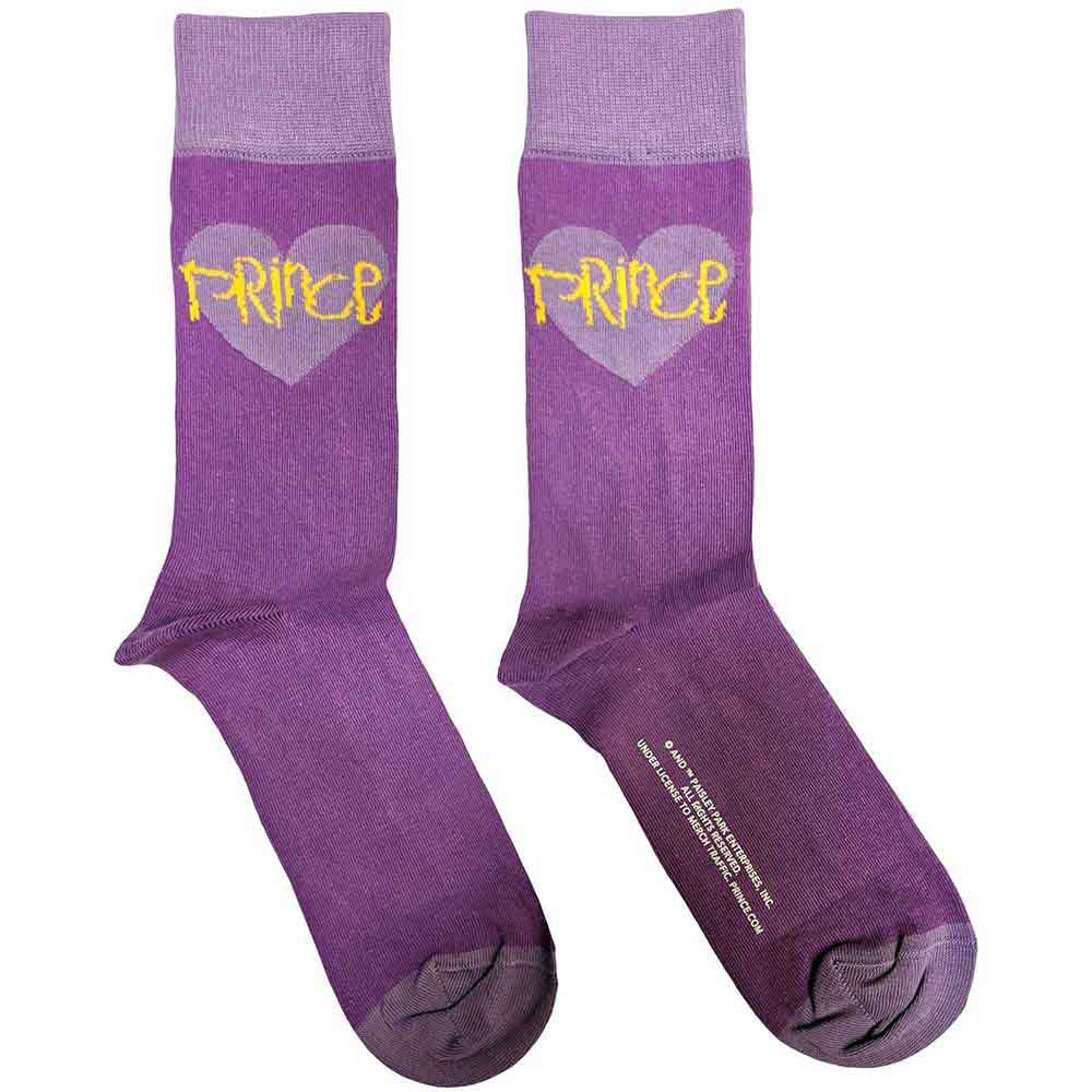 Prince Purple Heart Socks Purple