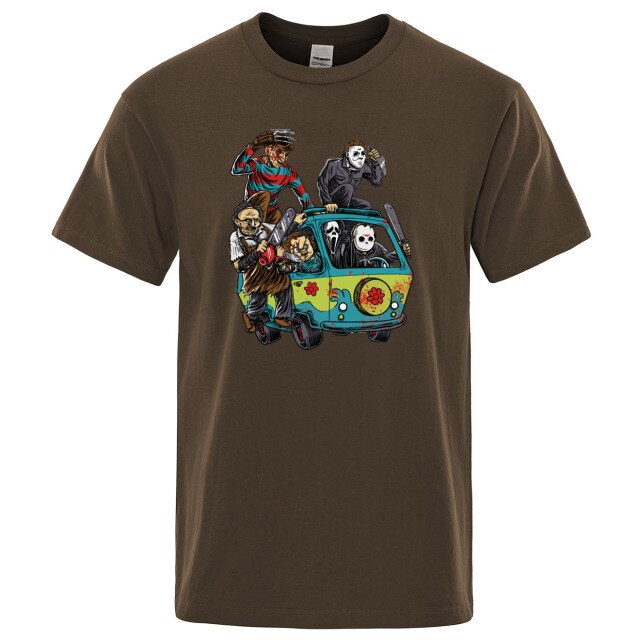 Horror Movie Theme Park Jason Clown Saw T-Shirt