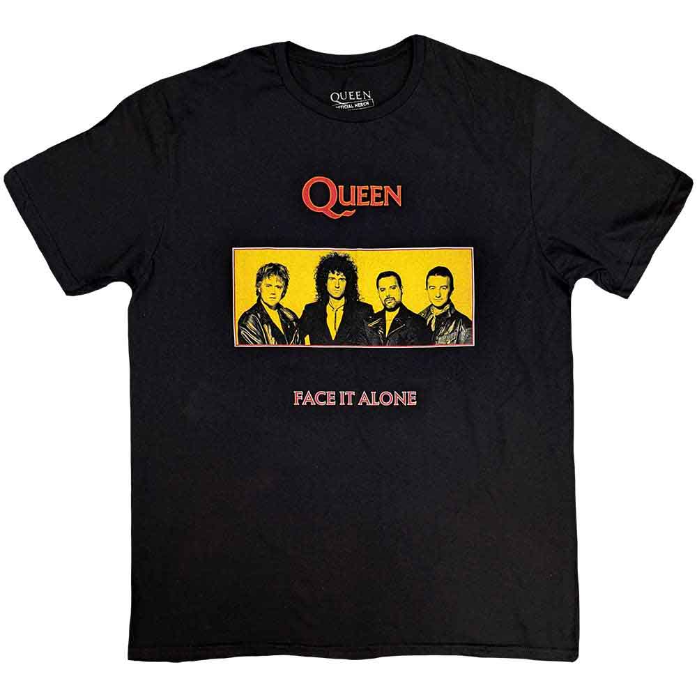 Queen Face It Alone Panel Mens T Shirt