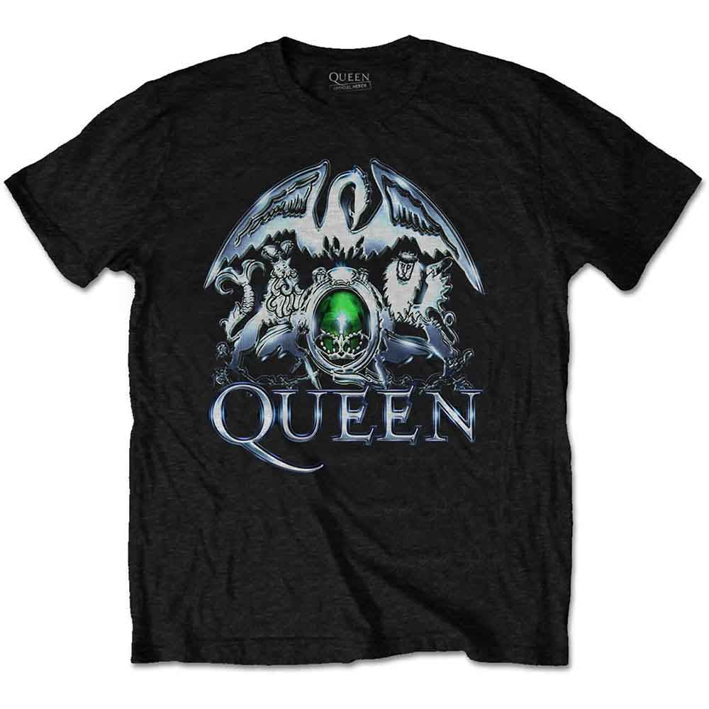 Queen Metal Crest Mens T Shirt