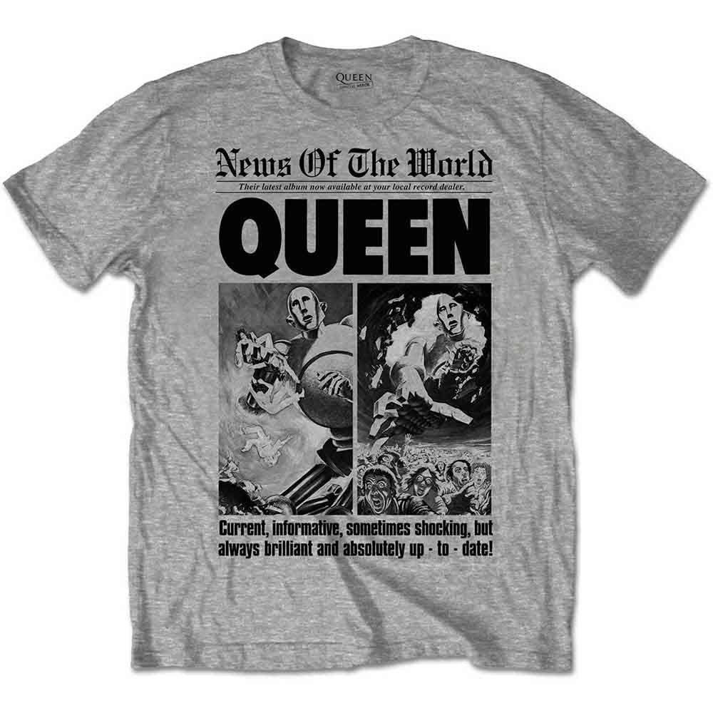 Queen News of the World 40th Front Page Mens T Shirt
