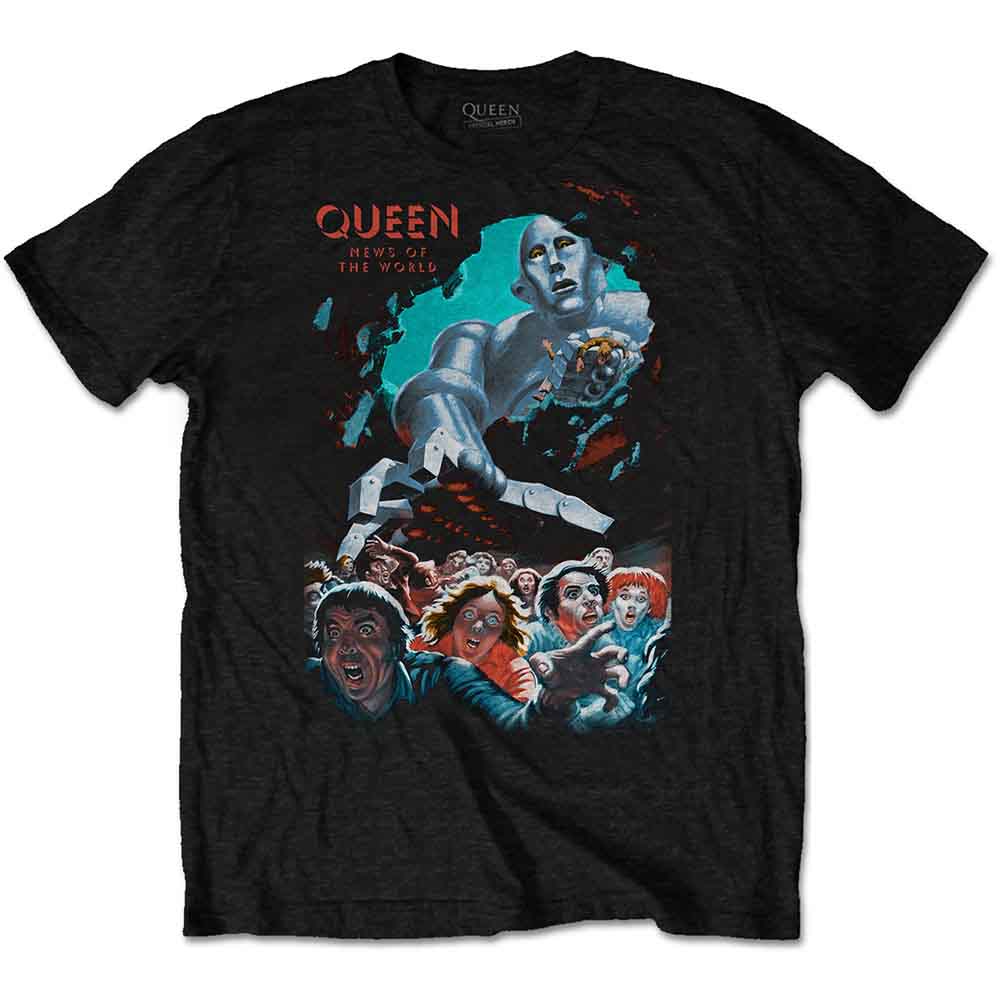 Queen News Of The World Vintage Mens T Shirt