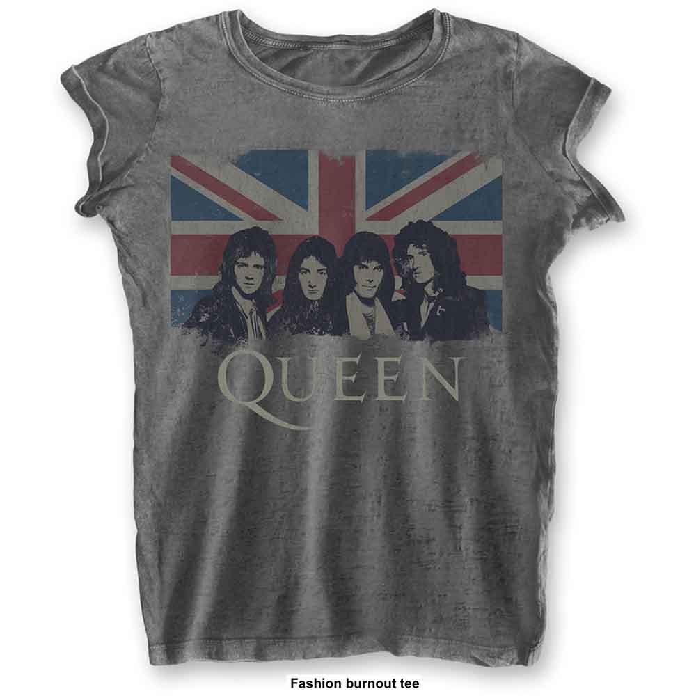 Queen Vintage Union Jack Womens T Shirt