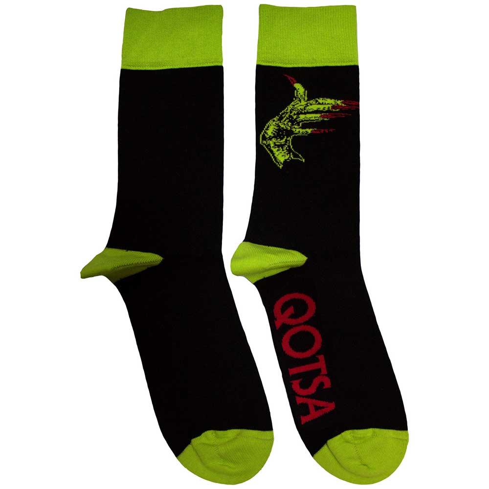 Queens Of The Stone Age Green Hands Socks Black