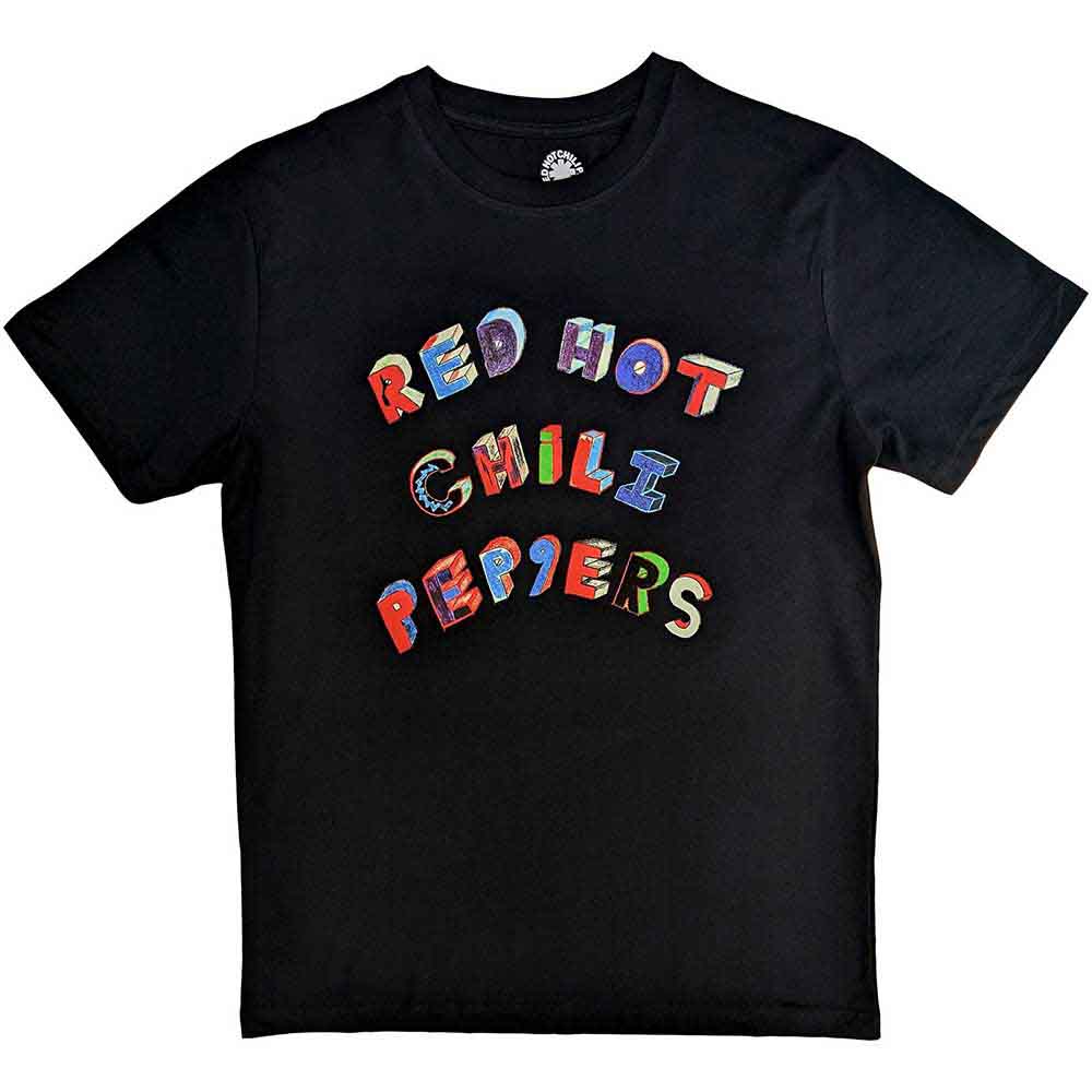 RED HOT CHILI PEPPERS Colourful Letters Mens T Shirt