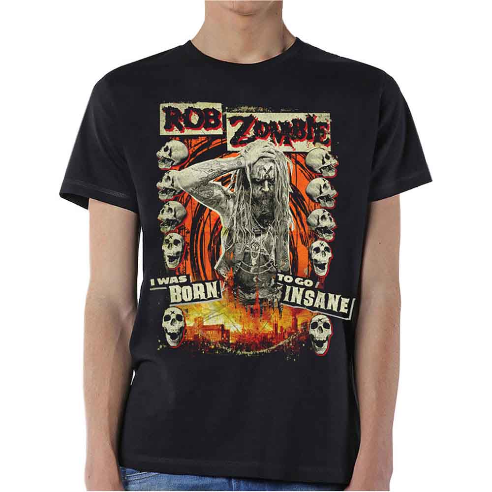 Rob Zombie Born to Go Insane Mens T Shirt
