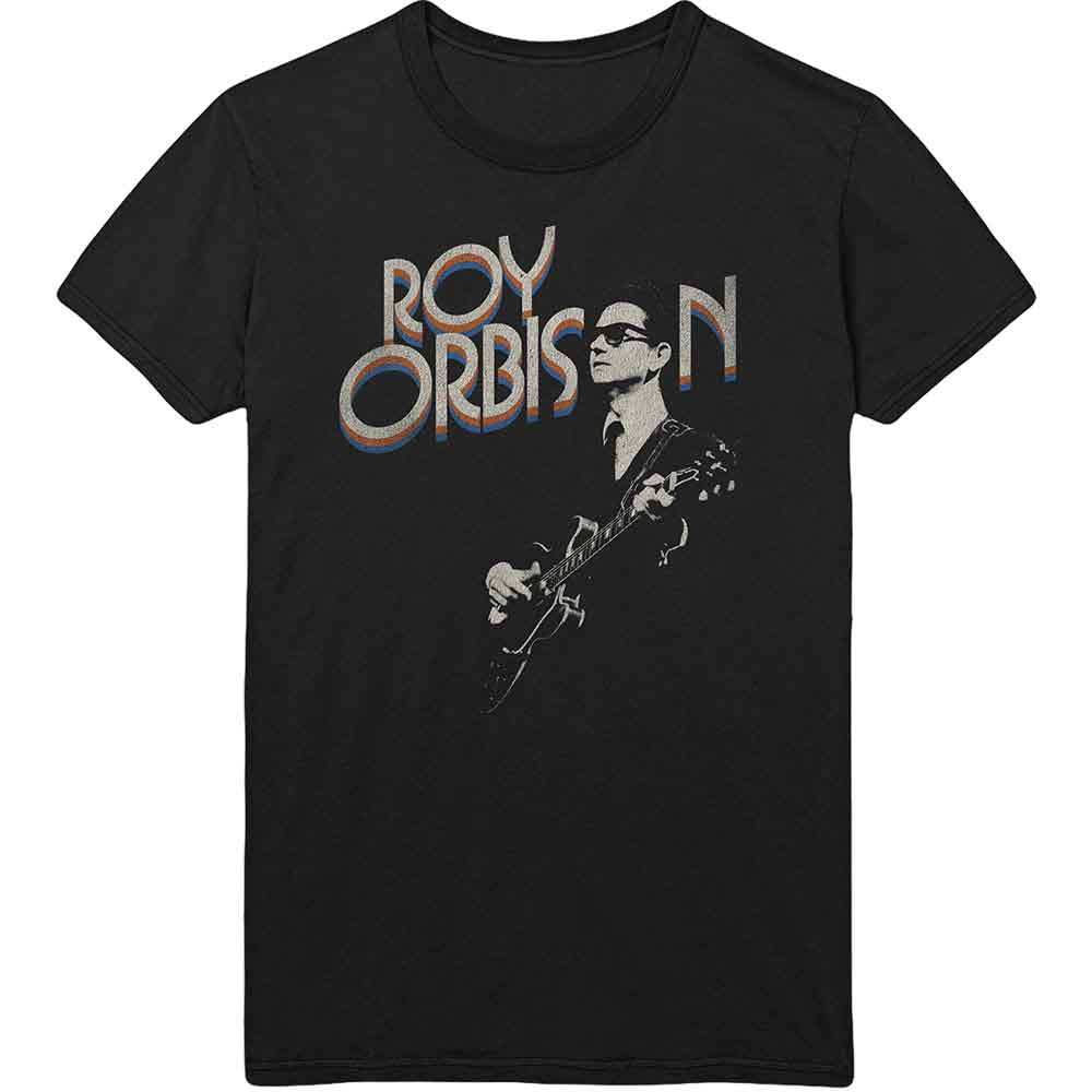 Roy Orbison Guitar & Logo Mens T Shirt