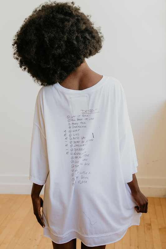 Rolling Stones Backstage Crew Oversized Tee Womens T Shirt White