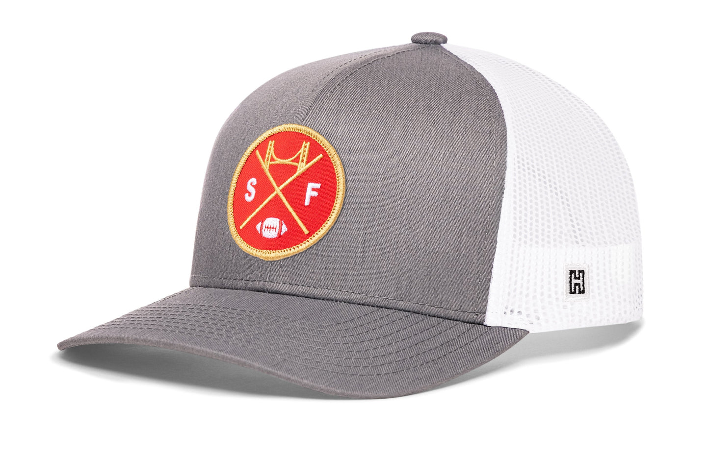 San Francisco Trucker Haka Hat Black SF X Football Snapback