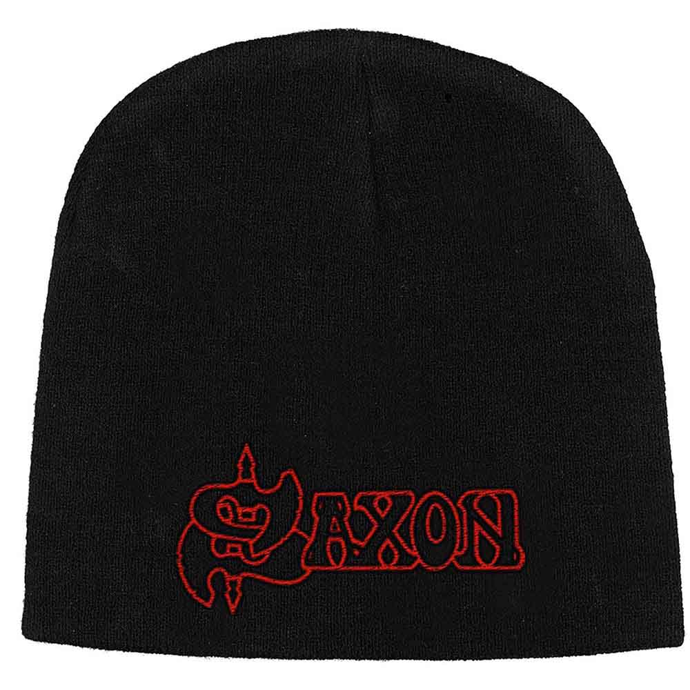 Saxon Logo Beanie Hat Black