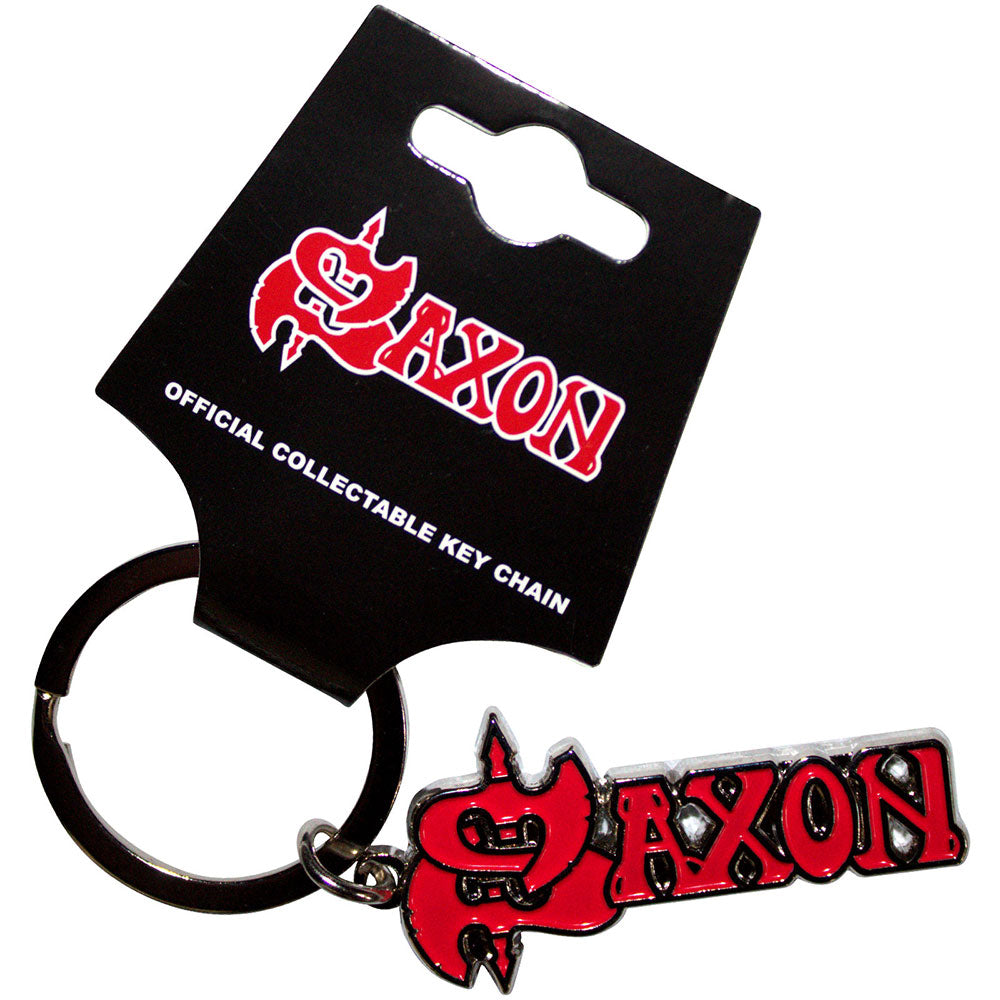 Saxon Red Logo Keychain
