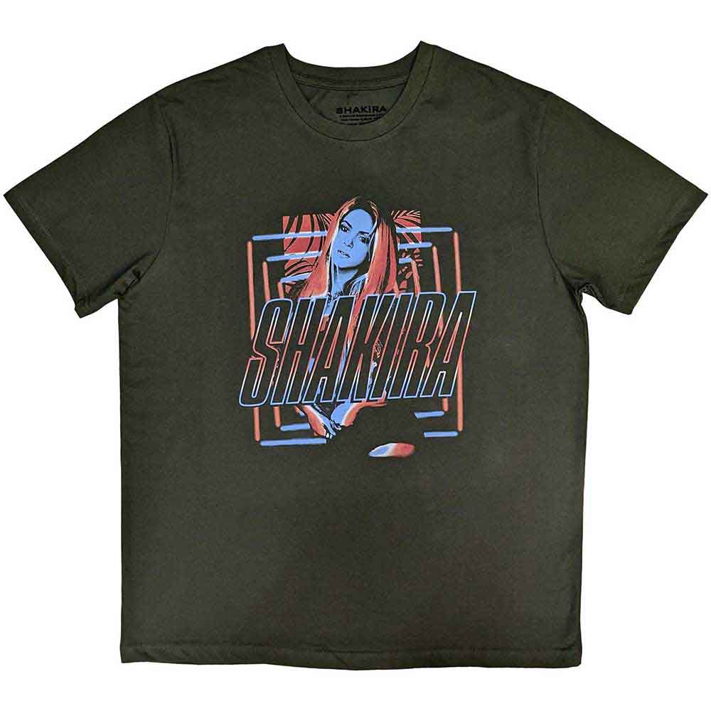 Shakira Squares and Logo Mens T Shirt