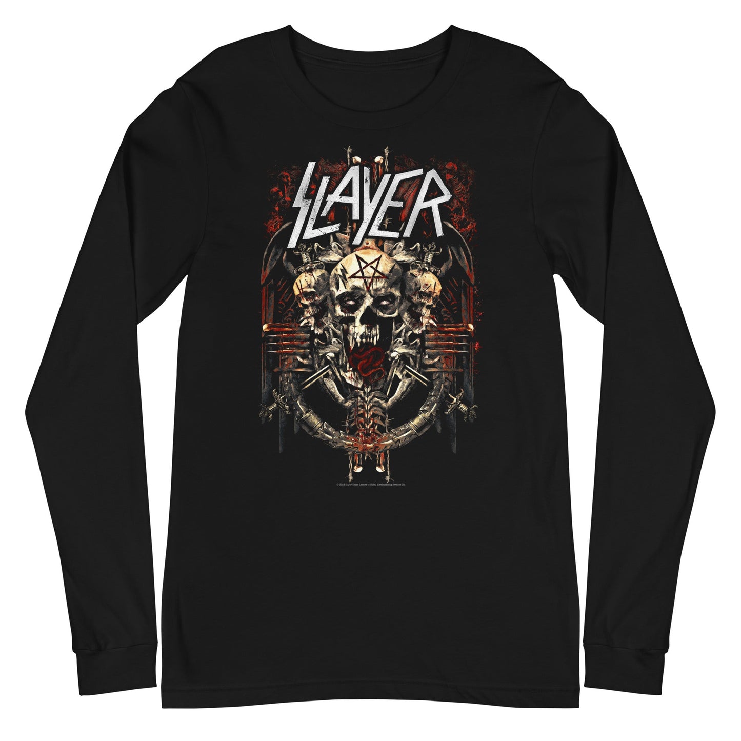 Slayer - Triple Skull Long Sleeve Shirt