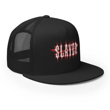Load image into Gallery viewer, Slayer - Logo Flat Brim Trucker Hat