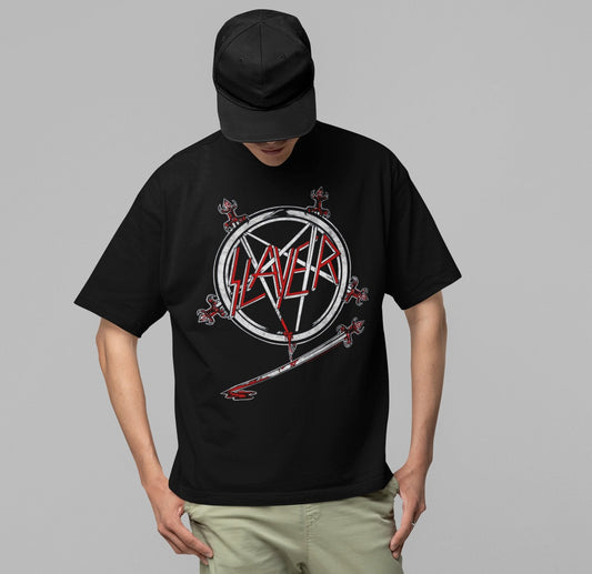 Slayer - Sword Logo Jumbo Print T Shirt