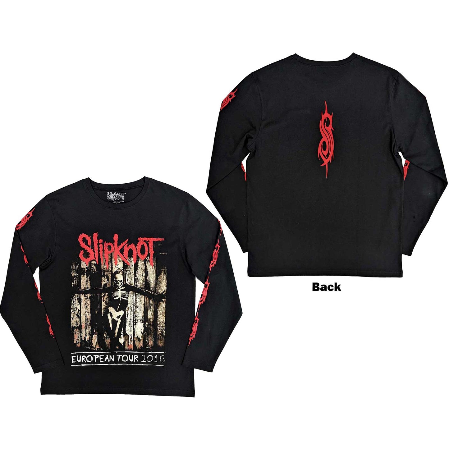 Slipknot Skeleton Flag Long Sleeve Shirt