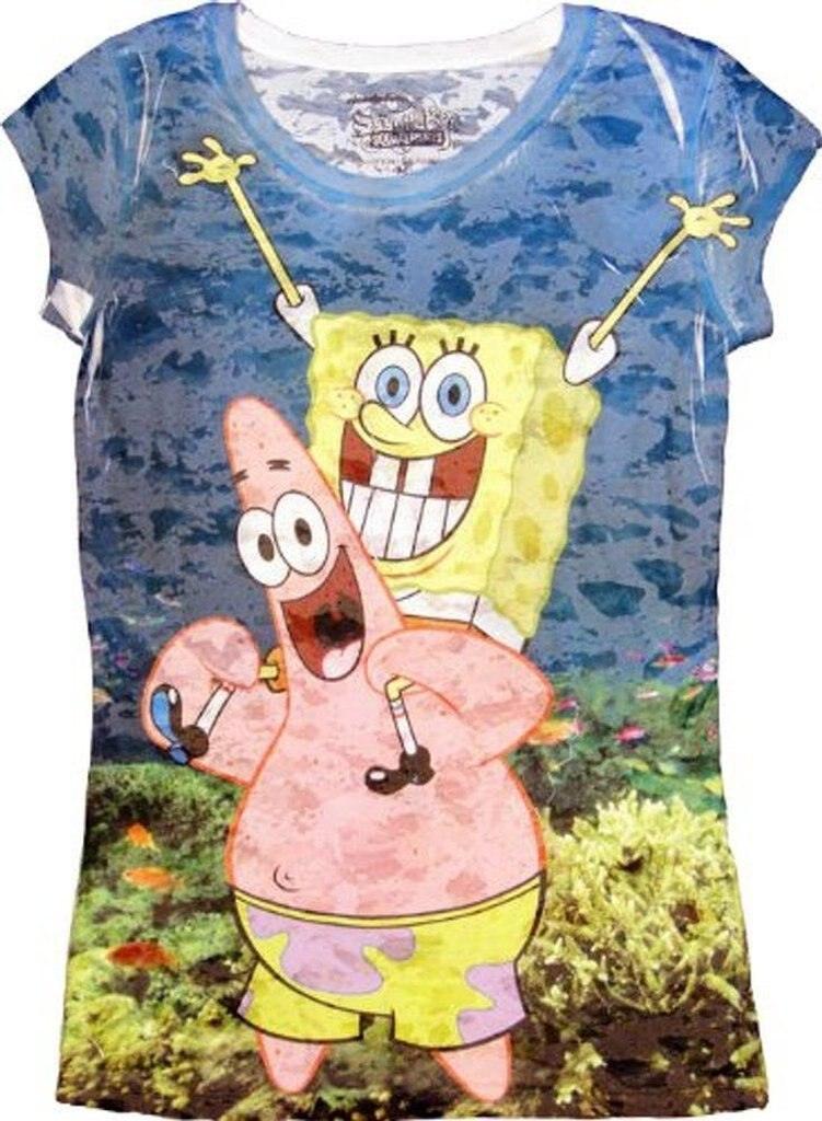 Spongebob SquarePants Underwater Bob With Patrick Sublimation T Shirt