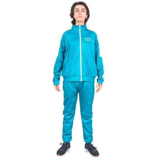 Squid Costume Green Jacket and Pants Halloween Cosplay