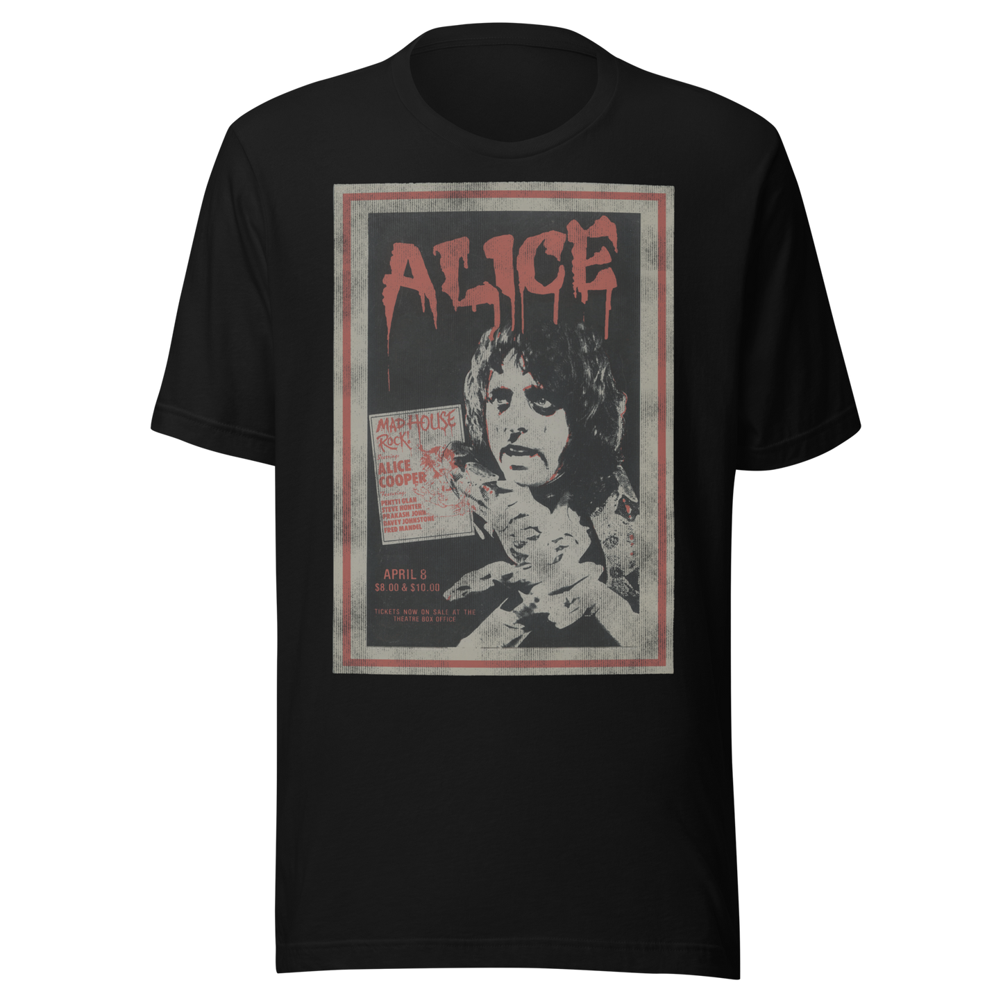 Alice Cooper Madhouse Vintage Mens T Shirt