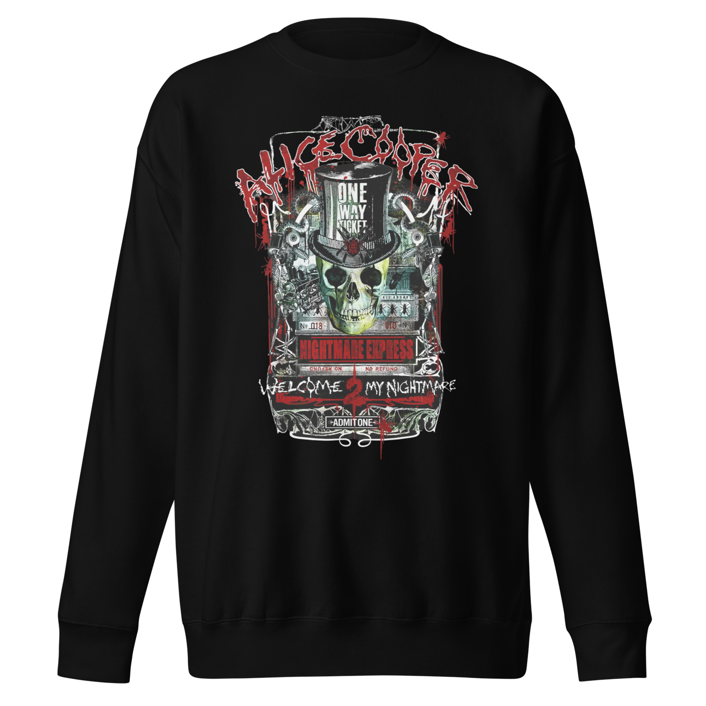 Alice Cooper Nightmare Express Jumbo Print Sweatshirt