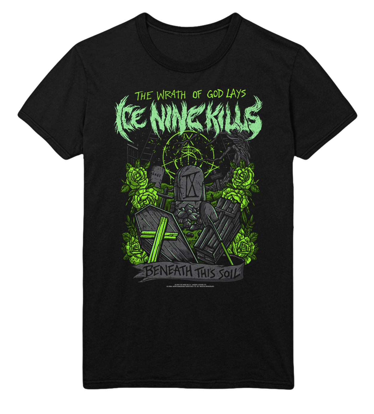 Ice Nine Kills Green Wrath Jumbo Print Mens T Shirt