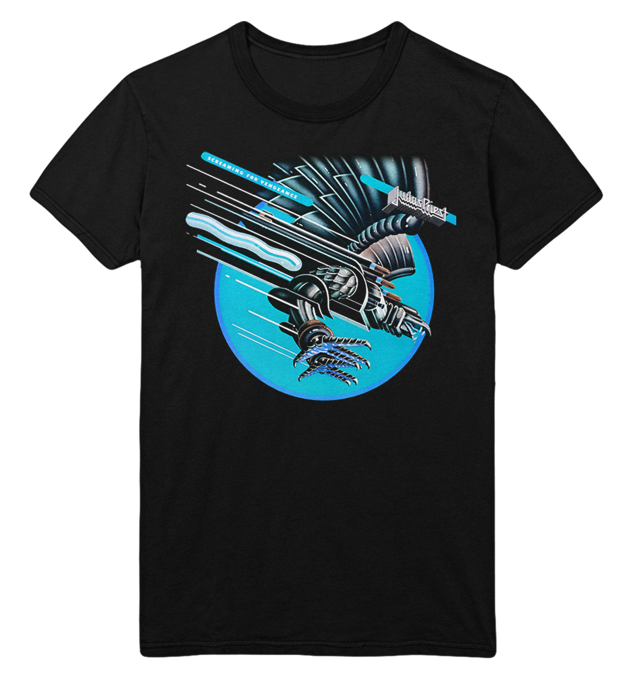 Judas Priest Neon Screaming Jumbo Print Mens T Shirt