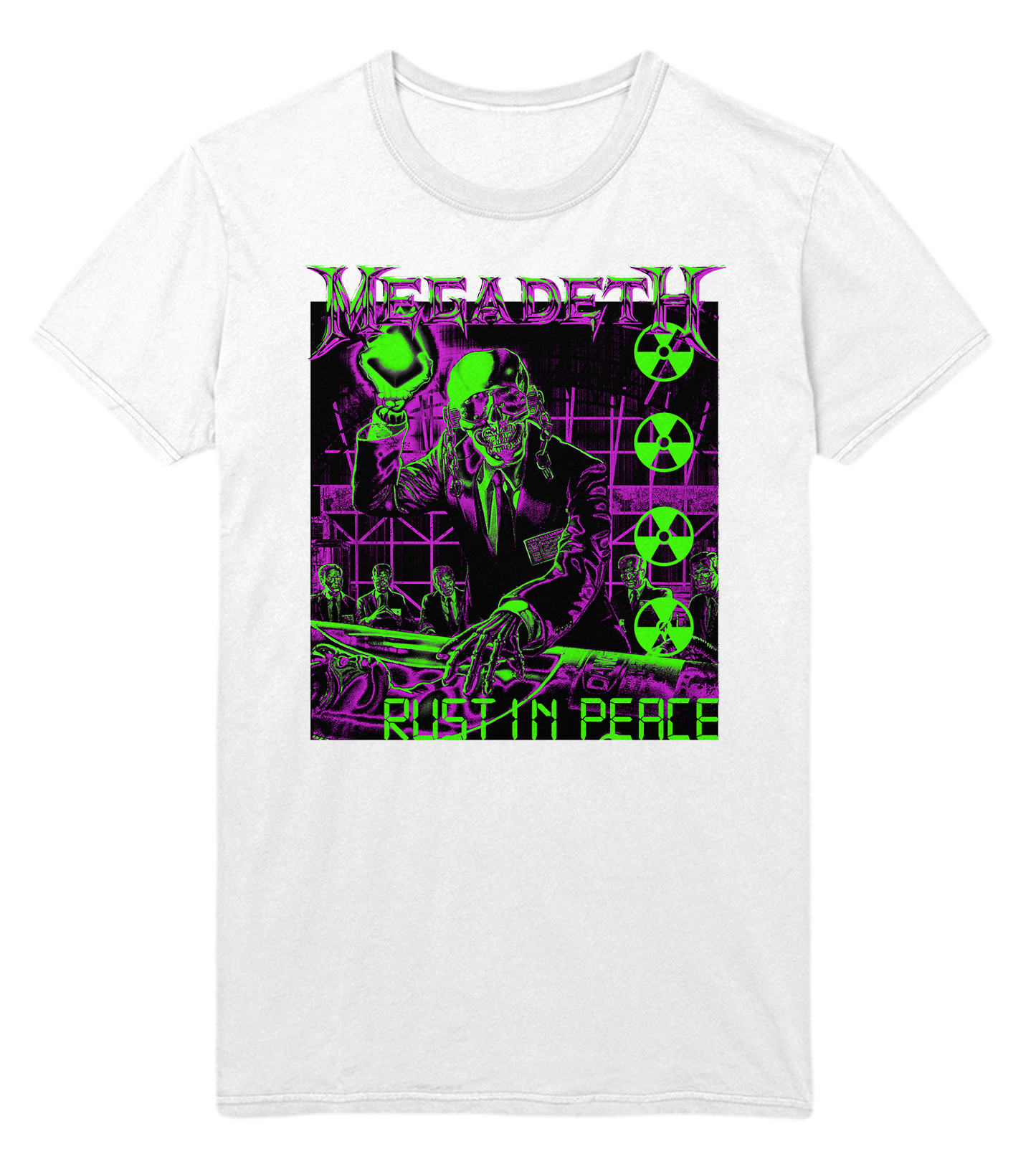 Megadeth Neon Rust in Peace Jumbo Print Mens T Shirt