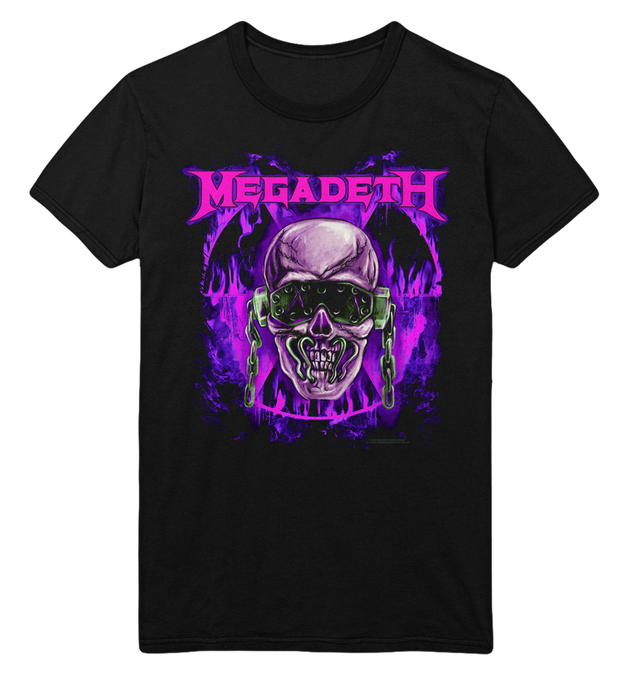 Megadeth Purple Nuclear Jumbo Print Mens T Shirt