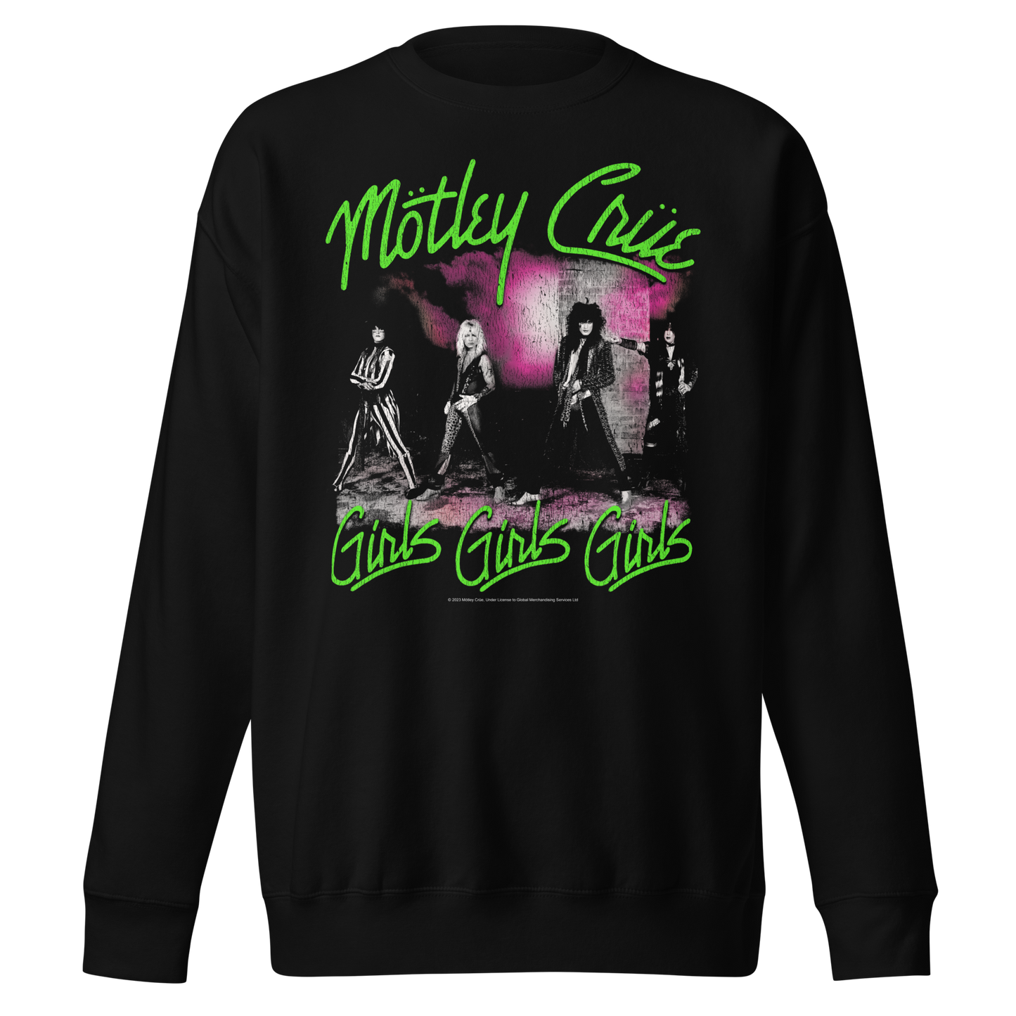 Motley Crue Green Girls Jumbo Print Sweatshirt
