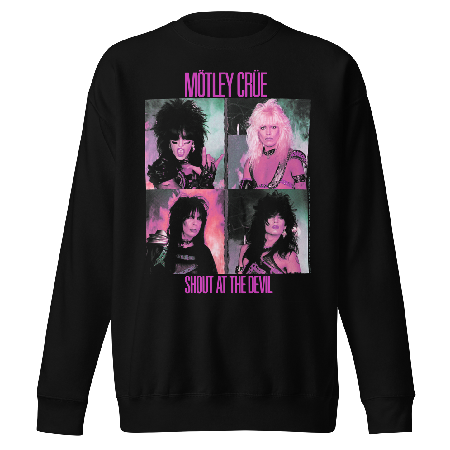 Motley Crue Pink Shout Jumbo Print Sweatshirt