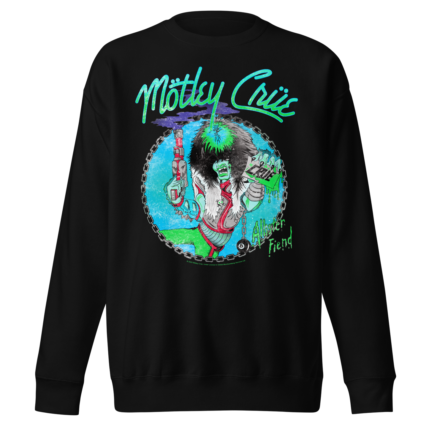 Motley Crue Turquoise Allister Jumbo Print Sweatshirt