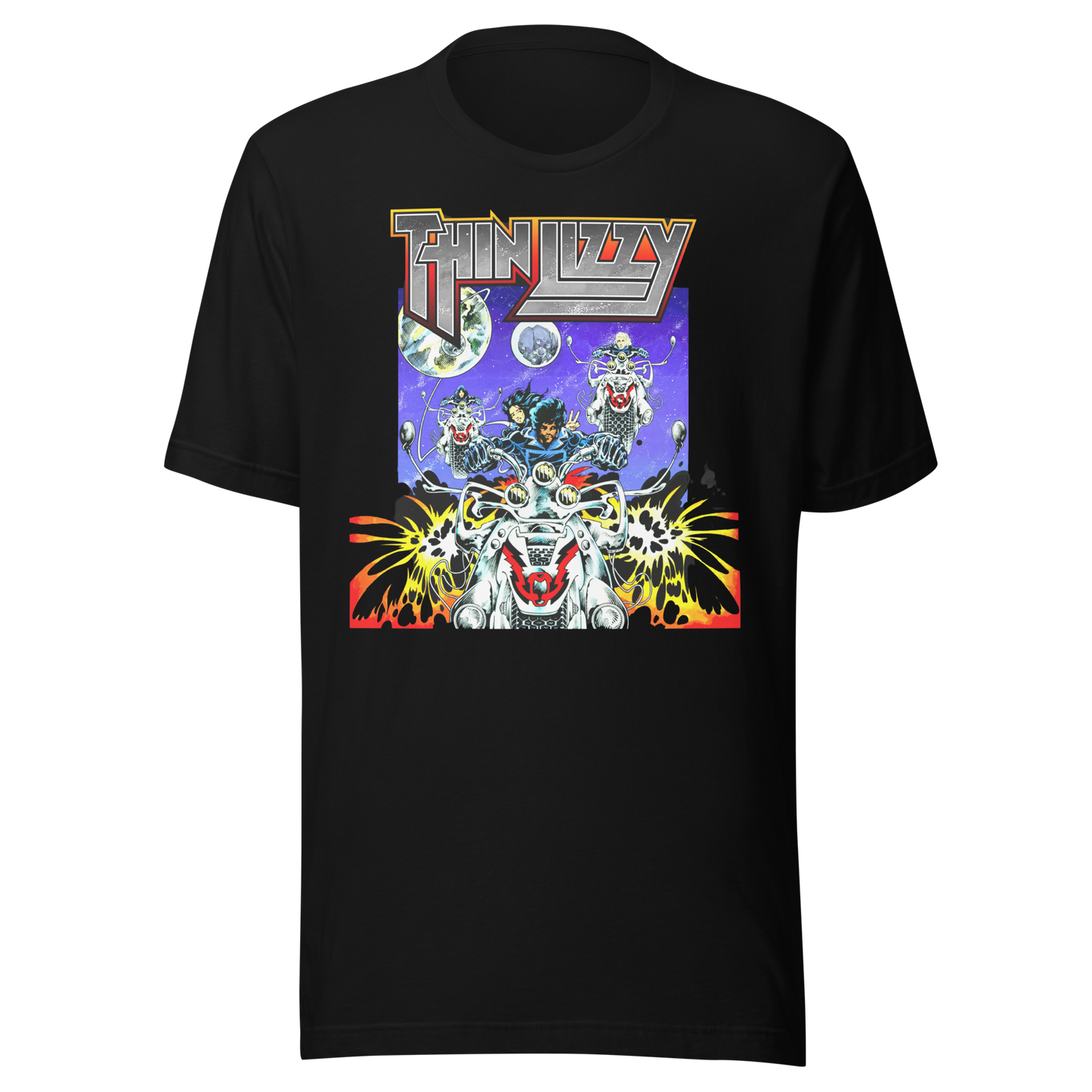 Thin Lizzy Night Riders Mens T Shirt