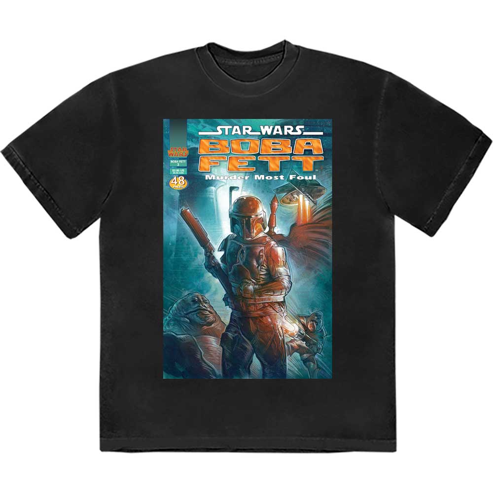 Star Wars Boba Fett Comic Cover Mens T Shirt