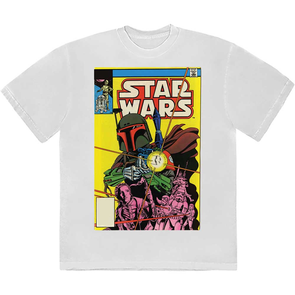 Star Wars Boba Fett Comic Cover Mens T Shirt