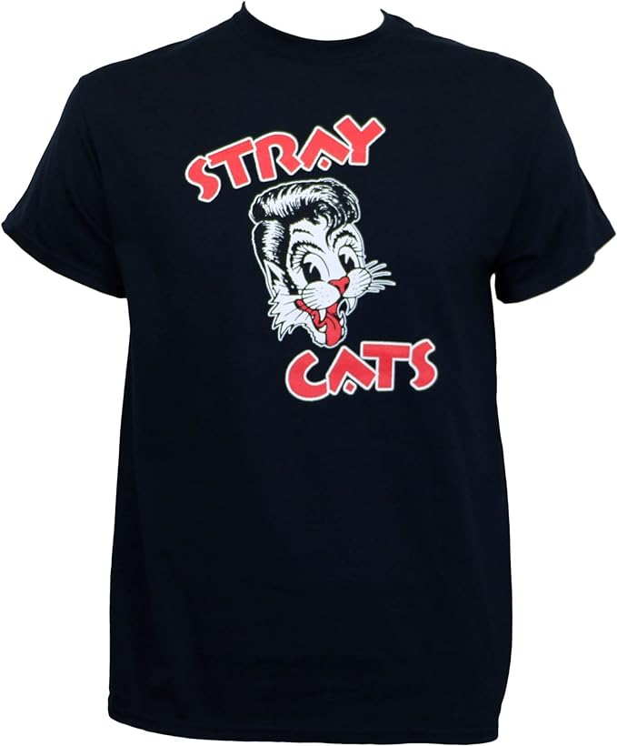 Stray Cats Band Brian Setzer Mens T Shirt Black