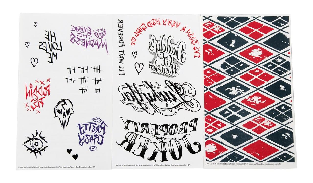 Suicide Squad Harley Quinn Water Transfer Body Tattoos