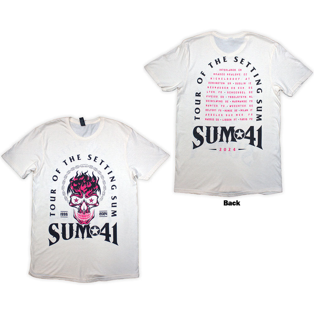 Sum 41 Tour '24 Pink Skull Mens T Shirt