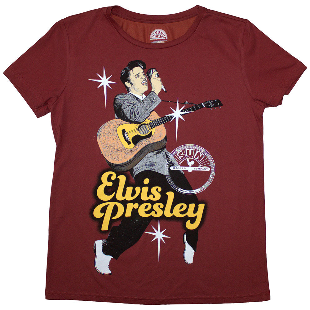 Sun Records Elvis Mic Womens T Shirt