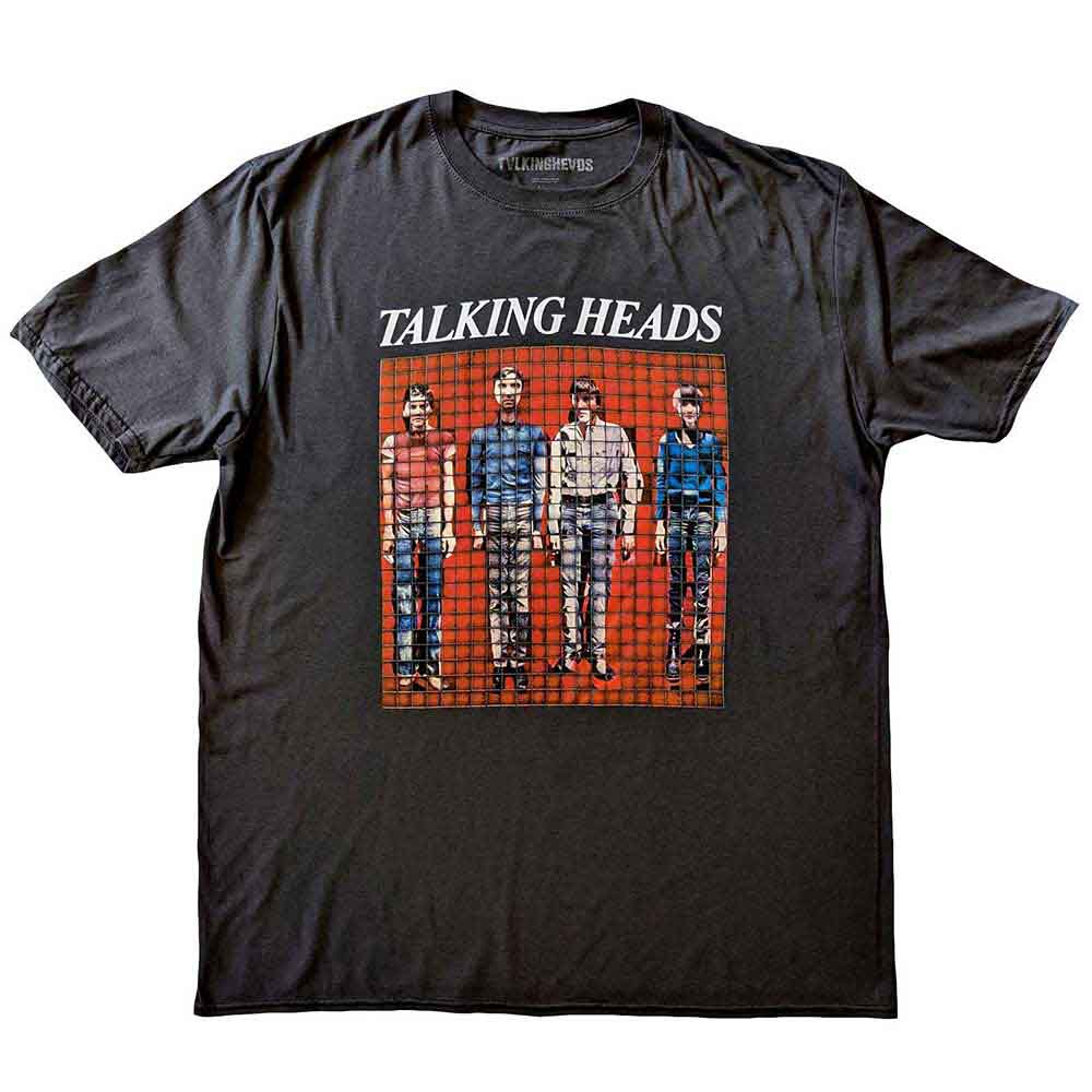 Talking Heads Pixel Band Portrait David Byrne Mens T Shirt Black