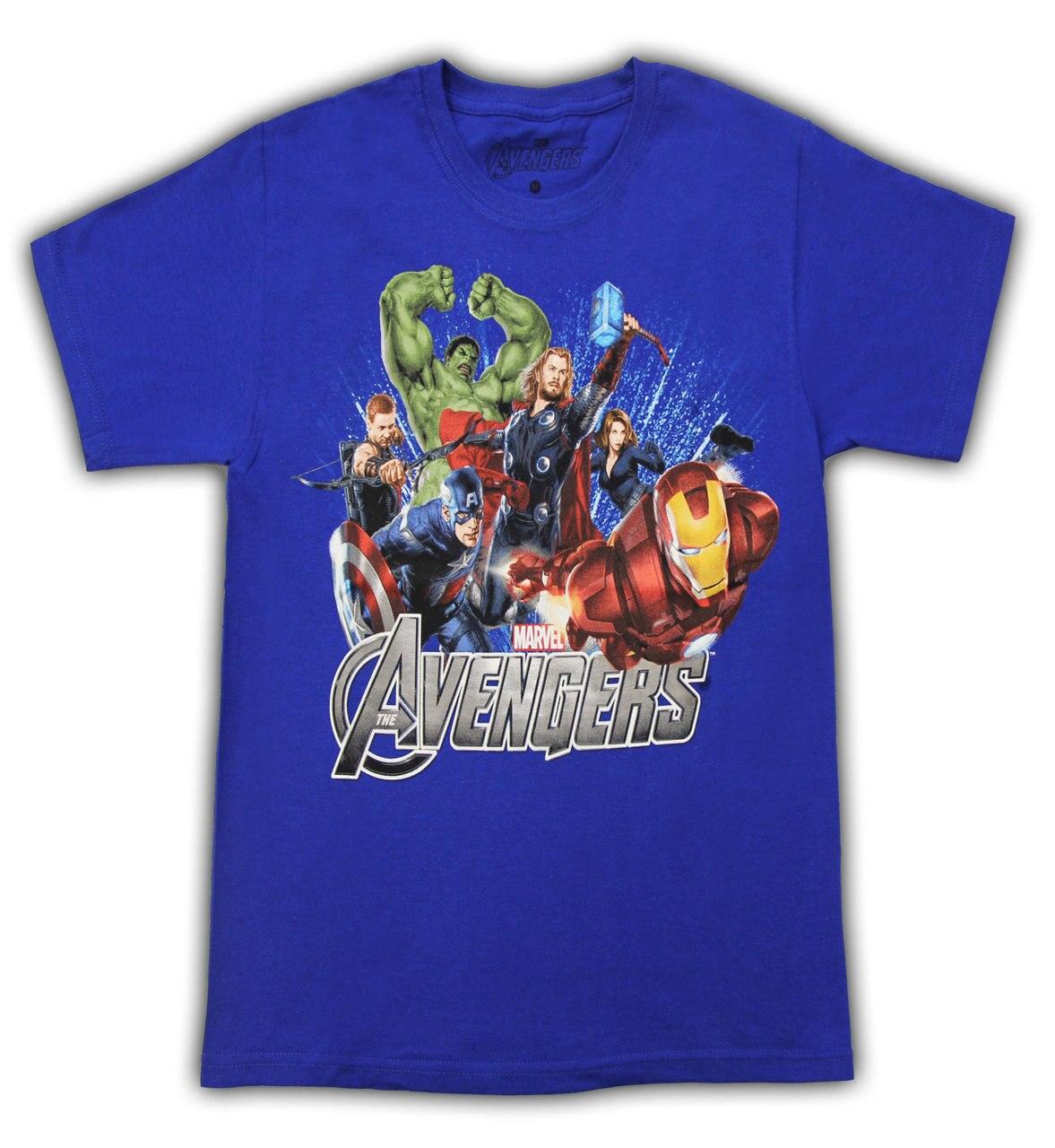 The Avengers Team Superglow Youth T Shirt